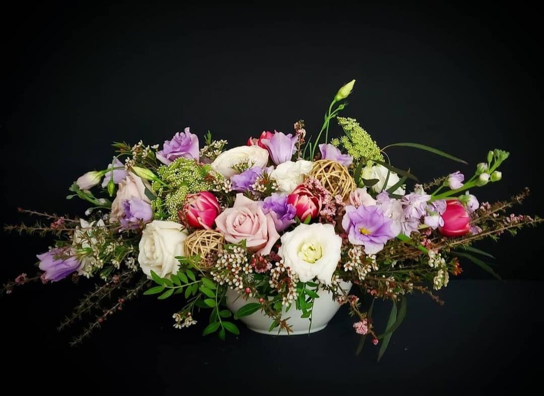 Pretty Pastel Vase Arrangement Million Flowers pastel color flowers